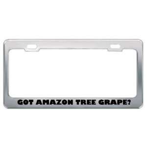   Tree Grape? Eat Drink Food Metal License Plate Frame Holder Border Tag