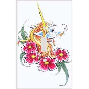 Unicorn Floral Decorative Switchplate Cover