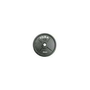  York Cast Iron Olympic Plate (Uncalibrated) 25 kg: Sports 