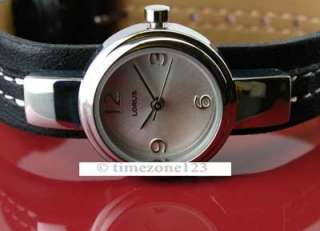 Stainless Steel Case Back Fashionable Black Band with White Stitching 