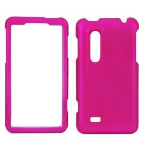 GTMax Rubber Hard Snap On Crystal Cover Case   Hot Pink for AT&T LG 