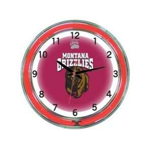  Montana Grizzlies 18 Neon Wall Clock