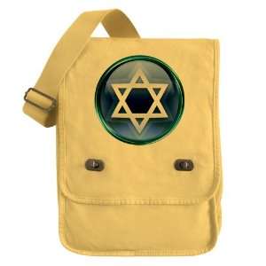   Messenger Field Bag Yellow Blue Star of David Jewish 