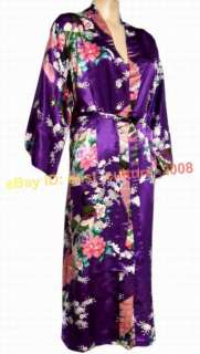 Peacock&Flower Kimono Robe Sleepwear Yukata&Belt WRD 12  