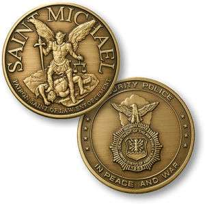 ST MICHAEL USAF SECURITY POLICE PATRON SAINT COIN/MEDAL  