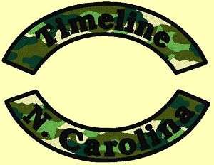 Embroidered Name Rocker Patch Camouflage Biker Small 4  