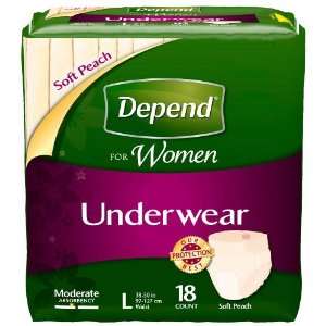  Depend Underwear, for Women, Moderate Absorbency, L (38 50 