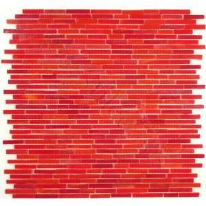  Crimson Random Bricks Red Mini Brick Victorian Glossy 