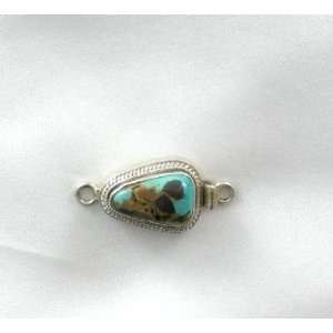  BLUE MATRIX CARICO LAKE TURQUOISE CLASP STERLING 