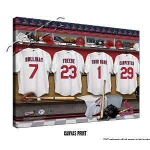  St Louis Cardinals Personalized Locker Room Print