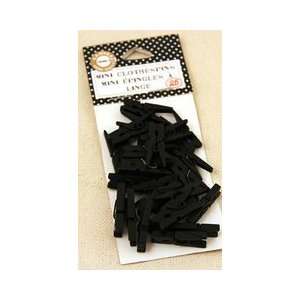 Mini Clothespin 25 Pack Black
