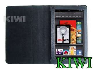   Leather Case Built in Flip Stand Cover For  Kindle Fire Tablet