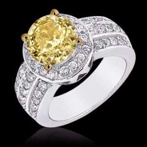   carat yellow canary diamonds engagement ring 14K gold 