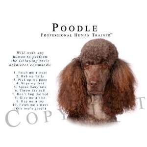  Poodle BROWN Human Trainer Mouse Pad Dog Mousepad 