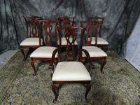   CHERRY SIGNED THOMASVILLE DINING ROOM SET TABLE CHAIRS  