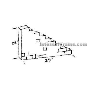   Crow HO Scale Bridge Abutment Wing Walls   Medium (4) Toys & Games