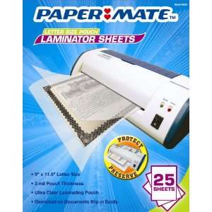  PAPERMATE Letter Size Laminator Pouches 25pk Office 