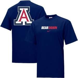   Arizona Wildcats Navy Blue Rush the Field T shirt: Sports & Outdoors