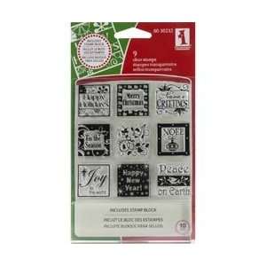 Inkadinkado Inchie Clear Stamps Holiday Expressions; 2 Items/Order 