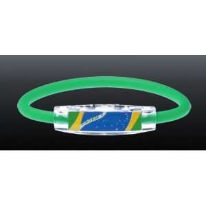  Brazil Magnetic Negative Ion Flag Wristband Sports 