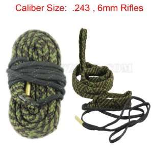 243 6mm Caliber Rifle Chamber Bore Rope Brush Cleaner  