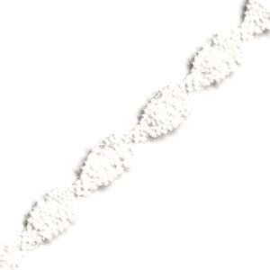  Venus Ribbon 1/4 Inch Cotton Cluny Lace, White, 5 Yard 