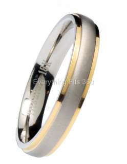 Titanium Wedding Ring 18k Band 4mm Size 4 to 14  