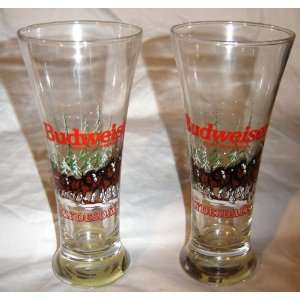  Budweiser Beer Glasses (Set of Two, 1989) 