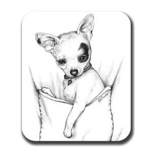 Pocket Chihuahua Dog Art Mouse Pad