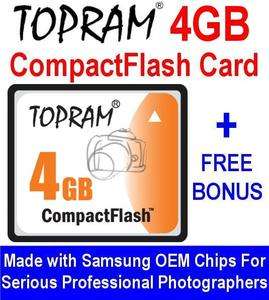 4GB Compact Flash CF Card for SONY ALPHA A100 A200 A300  