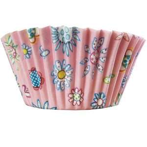Flower Cupcake Baking Cups  Pack of 50:  Kitchen & Dining