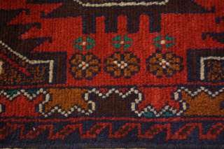 Unique Stylish Tribal Balouch Persian Wool Handmade Oriental Area Rug 