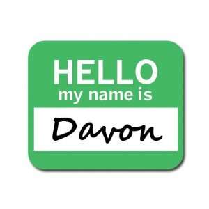  Davon Hello My Name Is Mousepad Mouse Pad