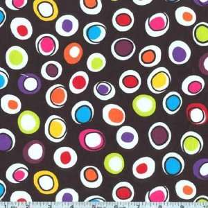  45 Wide Hippie Chicks Ridiculous Ovals Black Fabric By 