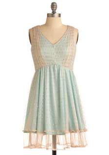 Little Glimmer Dress   Blue, White, Buttons, Pleats, Formal, Wedding 