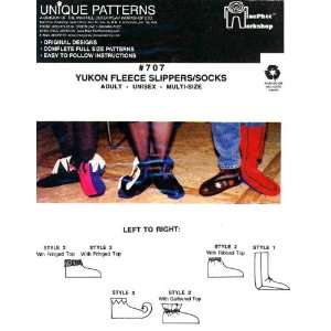  Yukon Fleece Slipper/Sock Pattern By The Each Arts 