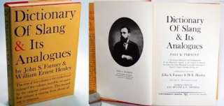 Dictionary of SLANG & Its Analogues John Farmer HC/DJ  