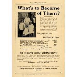   Ad New York Assoc. Improving Condition of the Poor   Original Print Ad