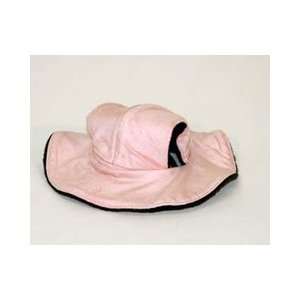  Rain and Sun Blocking Faux Suede Dog Hat (Pink, Size 1 