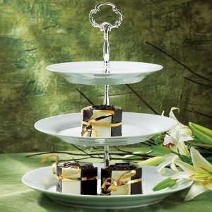  3 TIER PORCELAIN PLATES CENTERPIECE   Dinnerware Kitchen 