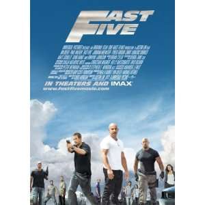  Fast Five   Vin Diesel   Movie Poster Print   11 x 17 