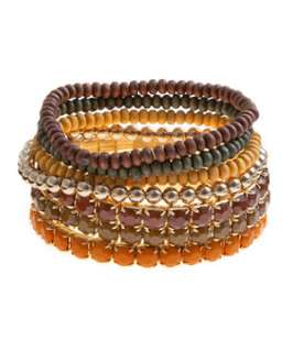   (Brown) Cupchain Multi Stretch Bracelets  243501027  New Look