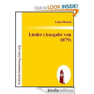   von 1879) (German Edition) Luise Hensel  Kindle Store