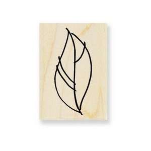  Loose Leaf Wood Mounted Rubber Stamp (J175) Arts, Crafts 