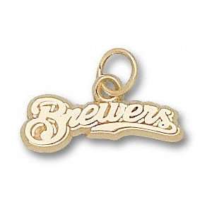  Milwaukee Brewers 10K Gold BREWERS 1/4 Pendant 