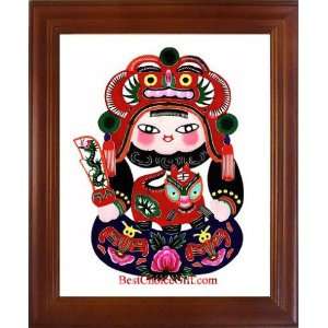   Chinese Framed Art/ Framed Chinese Paper Cuts/ Child#3