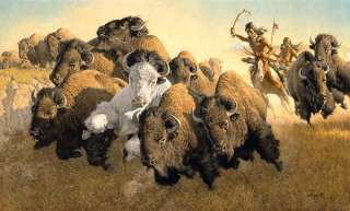 In Pursuit of the White Buffalo McCarthy Western Art  