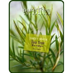  Tea Tree Sheet Mask by PureTree Korea (12 pcs/box) Beauty