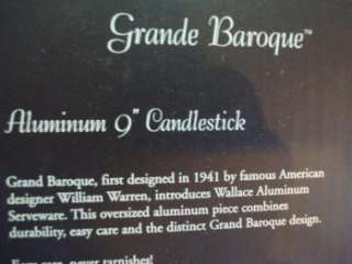 Grande Baroque by Wallace Aluminum 9 Candlestick NEW  