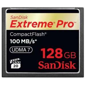 Sandisk 128GB Extreme Pro CompactFlash Card, 100MB/s (SDCFXP 128G A91)